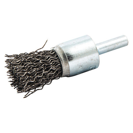Zoro Select Crimped Wire End Brush, Shank Size 1/4" 66252838892