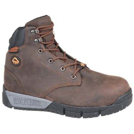 WOLVERINE Size 9 Men's Hiker Low Composite Work Boots, Brown W10724
