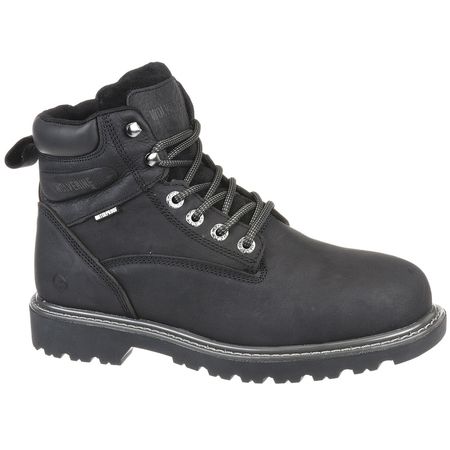 WOLVERINE Size 11 Men's 6 in Work Boot Steel Work Boot, Black W10694