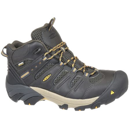 KEEN Size 14 Men's Hiker Boot Steel Work Boot, Raven/Tawny Olive 1018079