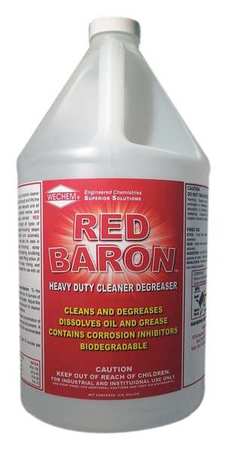 WECHEM Liquid 1 gal. Red Baron Heavy Duty Cleaner Degreaser, Jug 4 PK W5504