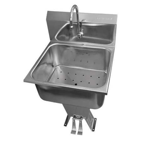 SANI-LAV Wall Mnt Meat Wash Sink w/Double Valve 515L