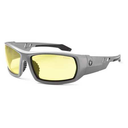 Skullerz By Ergodyne Safety Glasses, Yellow Scratch-Resistant ODIN