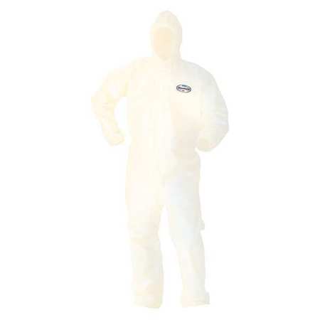 KLEENGUARD Coveralls, 10 PK, White, KleenGuard(TM) A80, Zipper 45646