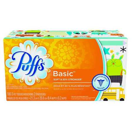 Puffs 2 Ply Facial Tissue, 180 Sheets, 24 PK 87611