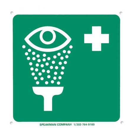 SPEAKMAN Emergency Eyewash Sign, Plastic SGN1