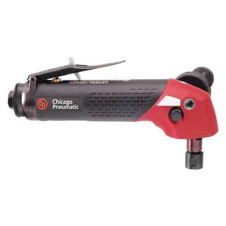 CHICAGO PNEUMATIC Angle Air Die Grinder, 3/8 in Air Inlet, 1/4" Collet, Heavy, 12,000 rpm, 2.4 HP CP3650-120ACC