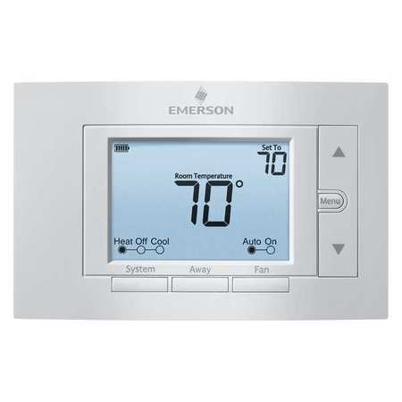 WHITE-RODGERS 80 Series Thermostats, 7 Programs, 4 H 2 C, Wall Mount, Hardwired/Battery, 24VAC 1F85U-42PR