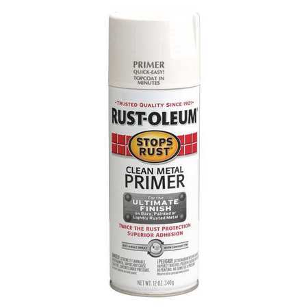 RUST-OLEUM Spray Paint, White, Primer, 12 oz 7780830
