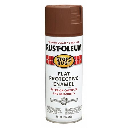 RUST-OLEUM Spray Paint, Brown, 12 oz 214085