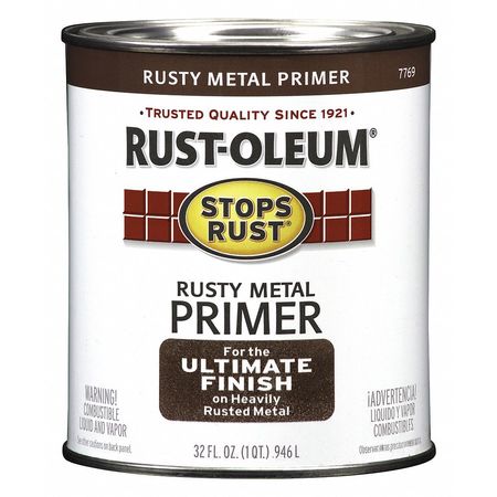 Rust-Oleum Interior/Exterior Paint, Primer, Rusty Metal, 1 qt 7769502