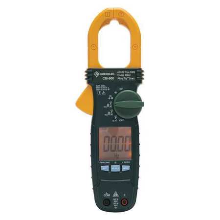 GREENLEE Clamp Meter, LCD, 600 A CM-960