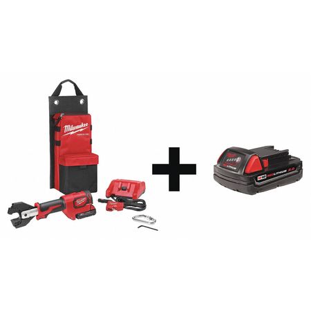 Milwaukee Tool Cordless Cable Cutter Kit, Battery Included, 18 V, Li-Ion Battery 2672-21S, 48-11-1820