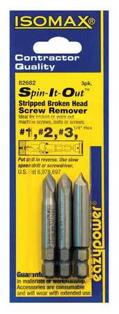 Eazypower Damaged Screw Remover, No.1 to No.3, PK3 82682