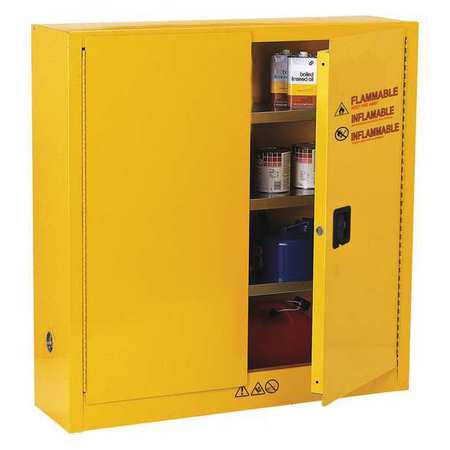 Condor Flammable Safety Cabinet, 24 gal., Yellow 42X498