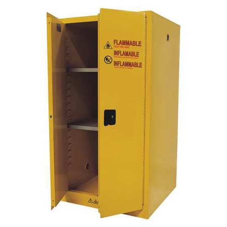 Condor Flammable Safety Cabinet, 60 gal., Yellow 42X502