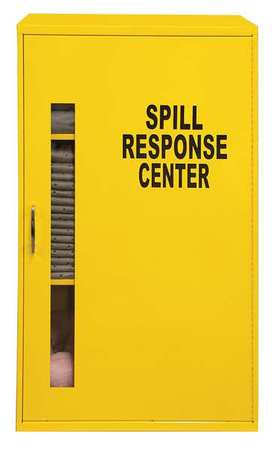 BRADY SPC ABSORBENTS Spill Control Cabinet, Yellow, Yellow SC-CABINET