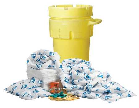 BRADY Spill Kit, Oil-Based Liquids, Yellow SKO-95W