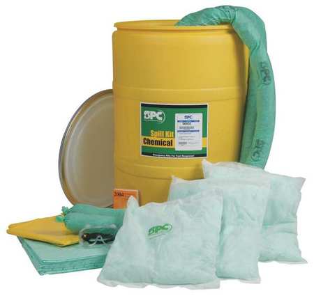 Brady 55-Gallon Drum Spill Control Kit - Chemical Application, Wheeled SKH-55W