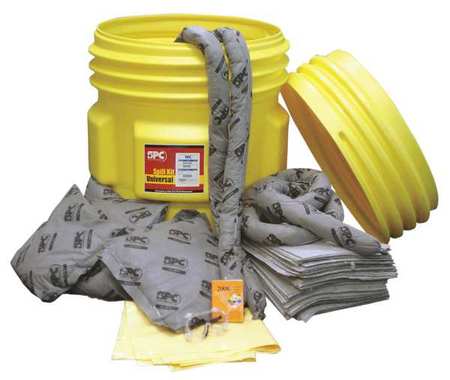 BRADY SPC ABSORBENTS Spill Kit, Universal, Yellow SKA65