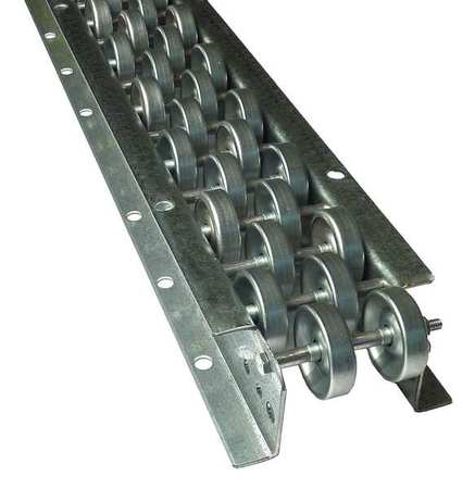ASHLAND CONVEYOR Flow Rail, 5 ft L, 5 1/4 in W, 250 lb/ft (5 ft Supports) Max Load Capacity 5FR67515