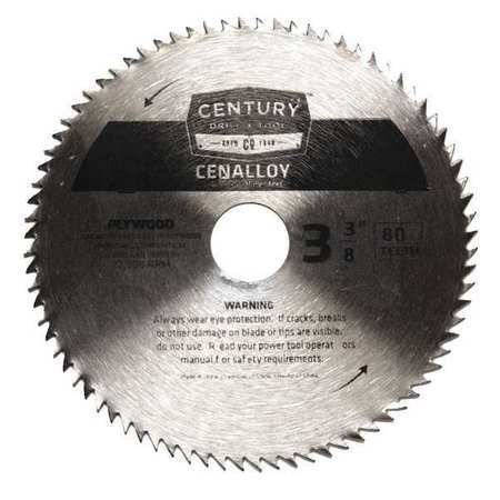 CENTURY DRILL & TOOL 3-3/8", 80-Teeth Plywood Circular Saw Blade 08236