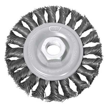 CENTURY DRILL & TOOL Knotted Wire Wheel, 4x5/8x11 in. 76049