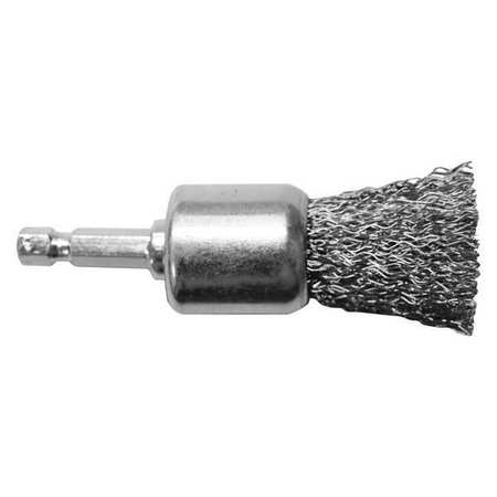 Century Drill & Tool Crimped Drill End Brush, 1 in., Coarse 76201