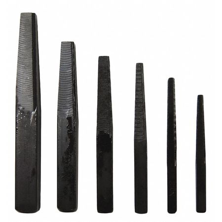 CENTURY DRILL & TOOL Screw Extractor Set, 6pc, Square Flute #1, #2, #3, #4, #5 and #6 73214