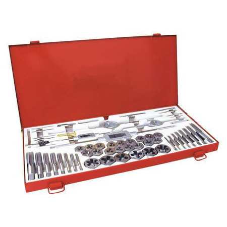 CENTURY DRILL & TOOL Metric Tap and Die, 58 Pc Set 98957