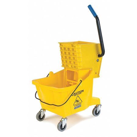 Carlisle Foodservice Side Press Mop Bucket and Wringer, Yellow 3690804