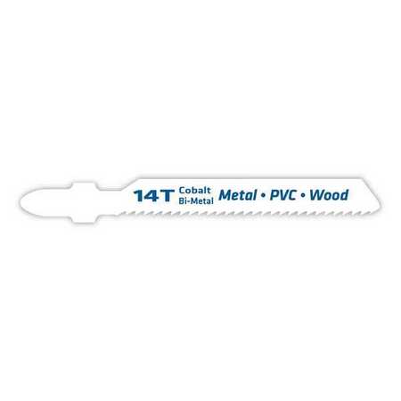 CENTURY DRILL & TOOL Bi-Metal Jigsaw, Blade 14T, T-Shank 06234