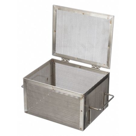 MARLIN STEEL WIRE PRODUCTS Silver Rectangular Parts Washing Basket, Stainless Steel 00-00368229-38
