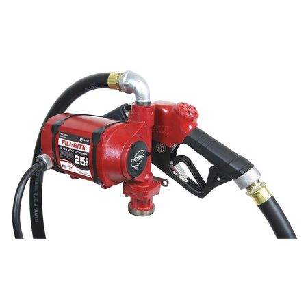 Fill-Rite Fuel Transfer Pump, 12 to 24V DC, 25 gpm Max. Flow Rate , 1/3 HP, Cast Iron, 1-1/4 in FNPT Inlet NX25-DDCNB-AA