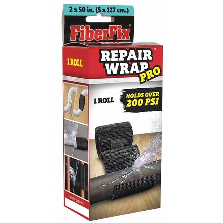 Fiberfix Repair Wrap, Black, Fiberglass, 60" L, 2" W 38250