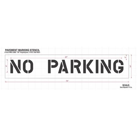 Rae Pavement Stencil, No Parking, STL-108-70832 STL-108-70832
