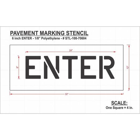 Rae Pavement Stencil, Enter, STL-108-70604 STL-108-70604