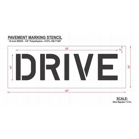 Rae Pavement Stencil, Drive, STL-108-71007 STL-108-71007