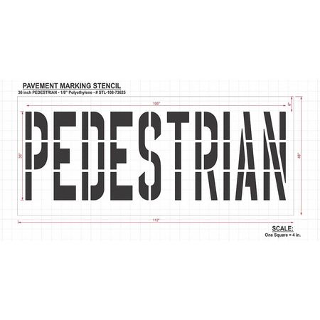 Rae Pavement Stencil, Pedestrian, STL-108-73625 STL-108-73625