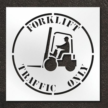 Pavement Stencil,Forklift Traffic Only, STL-108-14812