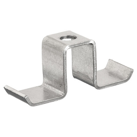 FIBERGRATE Grating Clip, For Screw Size 1/4 in, 316 Stainless Steel, Unfinished, 25 PK 876070