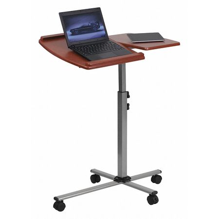 Flash Furniture Handy Little Desk, 17-1/2" D, 29-1/4" W, 28-1/2" to 38-1/2" H, Cherry, Plastic, Table Top: Laminate NAN-JN-2762-GG