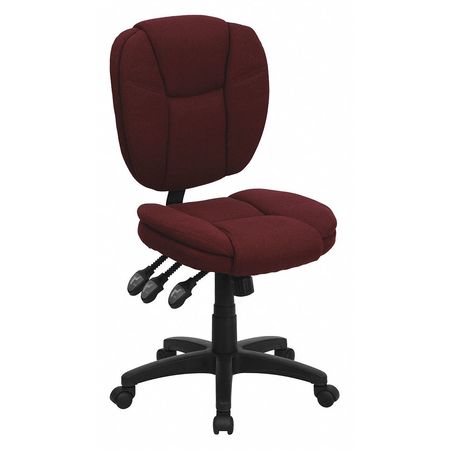 FLASH FURNITURE Fabric Task Chair, 21 1/2-, No Arm GO-930F-BY-GG
