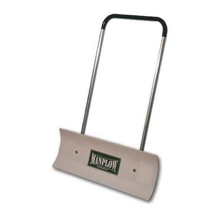 Manplow Snow Shovel, 48 in Aluminum U Handle Handle, HDPE Blade Material, 32 in Blade Width REV32