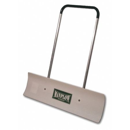 Manplow Snow Shovel, 48 in Aluminum U Handle Handle, HDPE Blade Material, 42 in Blade Width REV42