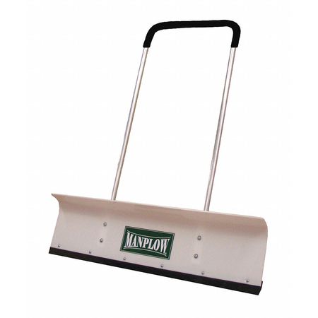 MANPLOW Snow Shovel, 48 in Aluminum U Handle Handle, HDPE Blade Material, 42 in Blade Width PRO42