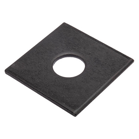 ZORO SELECT Square Washer, Fits Bolt Size 5/8 in Low Carbon Steel, Black Oxide Finish Z8942-BOX