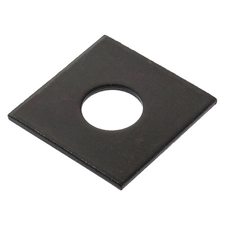 ZORO SELECT Square Washer, Fits Bolt Size 3/4 in Low Carbon Steel, Black Oxide Finish Z8945-BOX