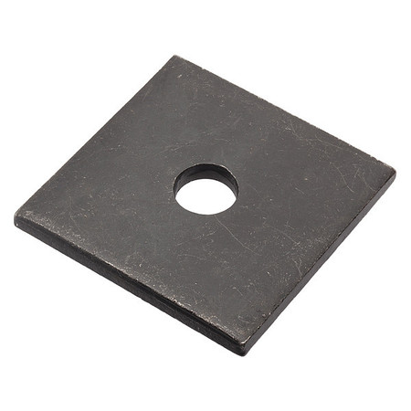 ZORO SELECT Square Washer, Fits Bolt Size 3/8 in Low Carbon Steel, Black Oxide Finish Z8936-BOX