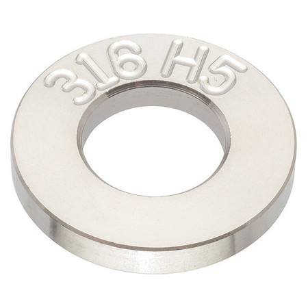 ZORO SELECT Flat Washer, Fits Bolt Size 3/8" , Stainless Steel Plain Finish Z9272-316H5